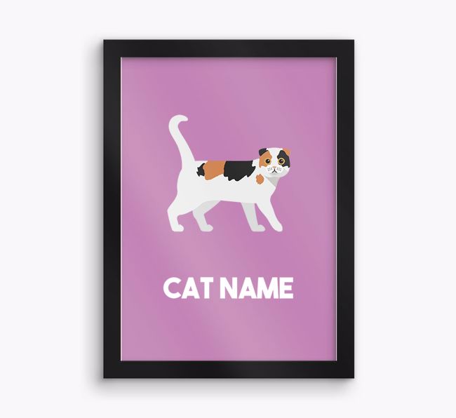 Cat Name & Profile: Personalised {breedCommonName} Framed Print